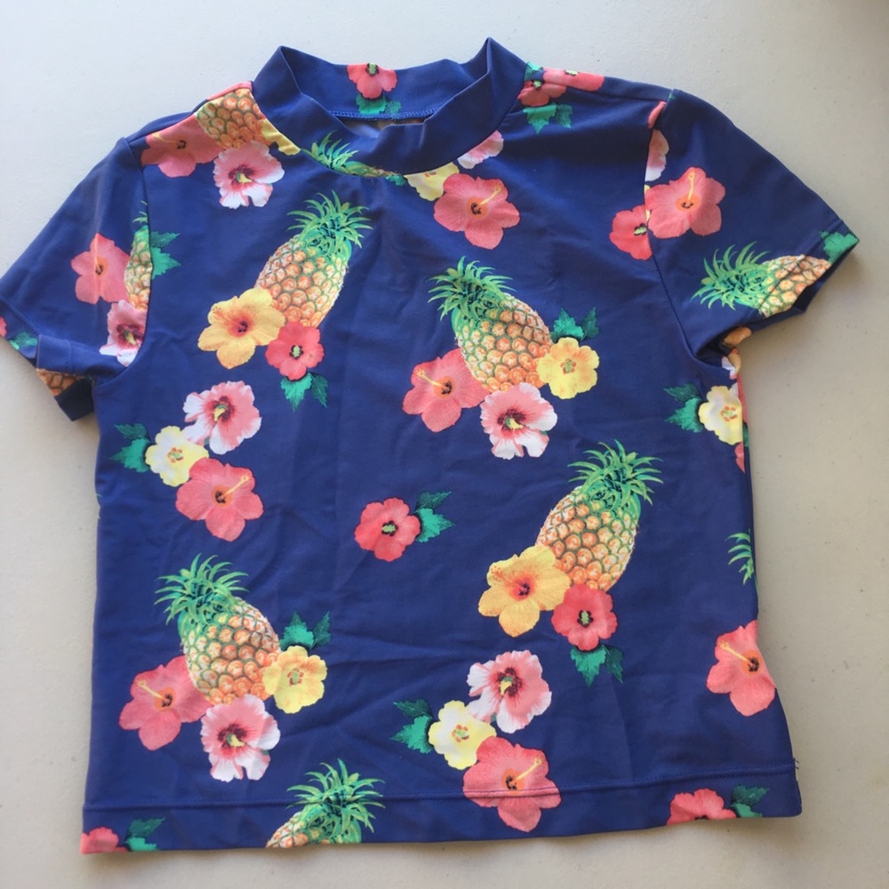 Gap girl’s tropical swim shirt